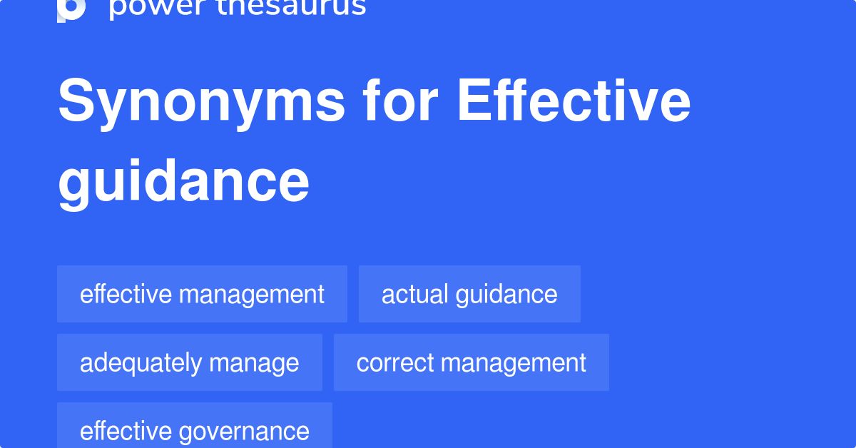 guidance synonyms