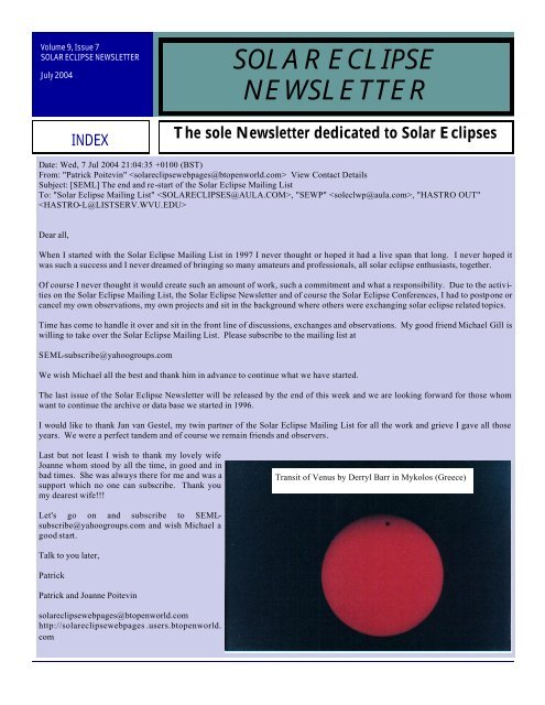 nasa newsletter